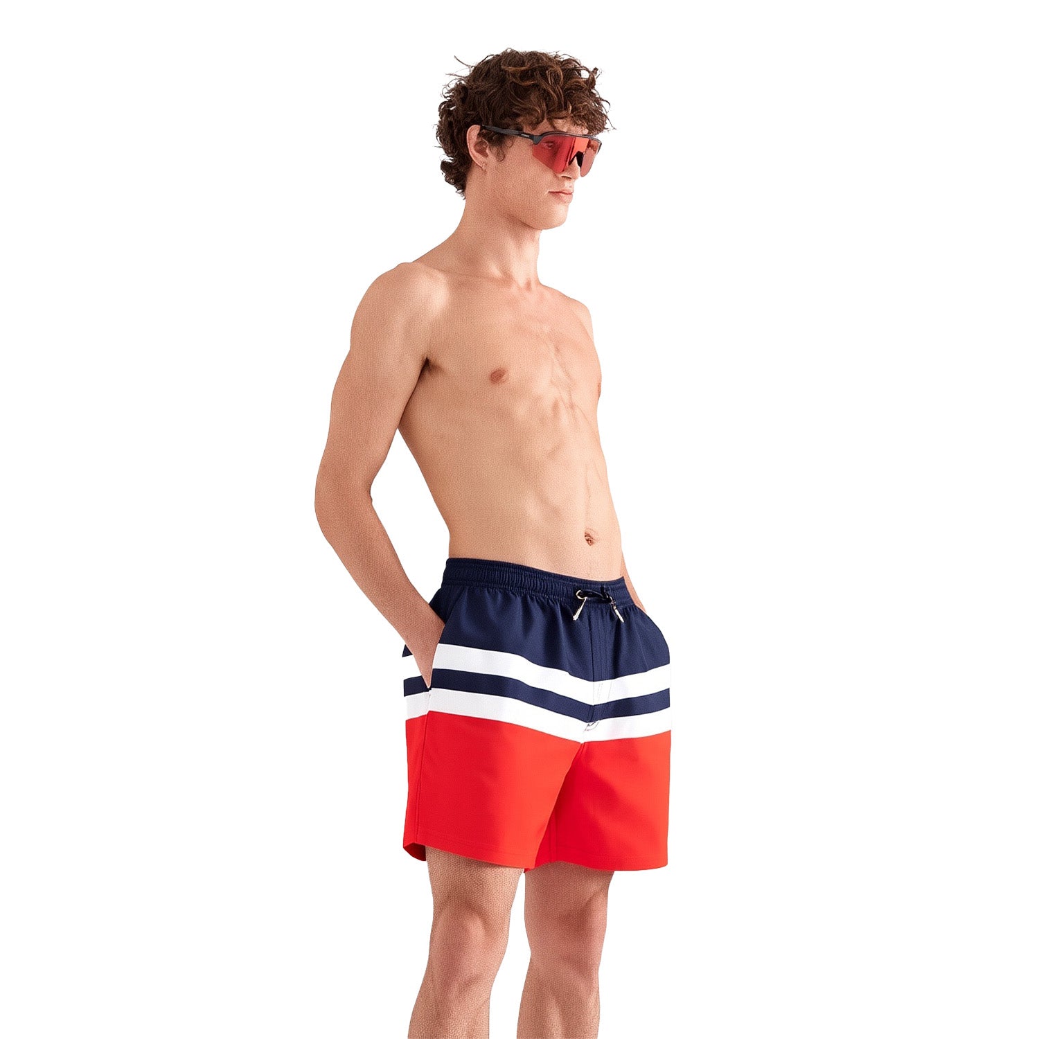 boxer short de baÃ±o hombre rojo