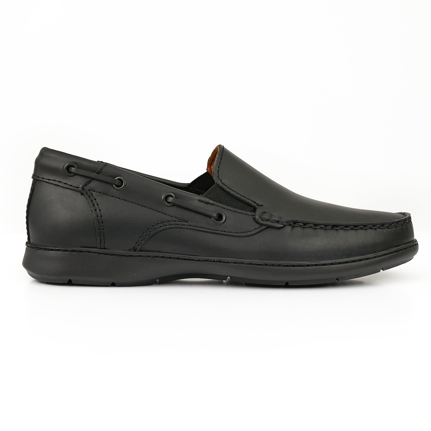 Mocasin Neuquen Hombre de Cuero Negro Briganti