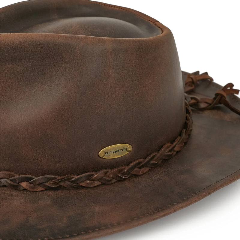 Elegancia Rústica del Sombrero de Cuero Cowboy
