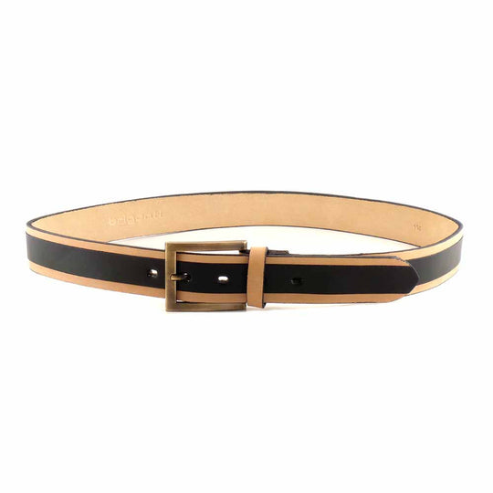 CINTURON BUANGA NEGRO Y BEIGE