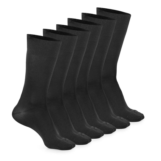 PACK X6 MEDIAS NEGRAS DE HILO