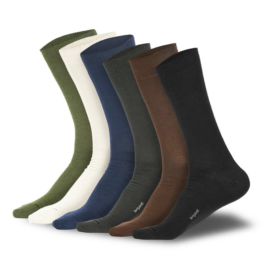 PACK X6 MEDIAS LISAS COMBINADAS