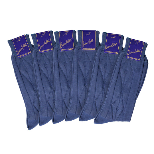 PACK X6 MEDIAS ITALIANAS AZUL FRANCIA III