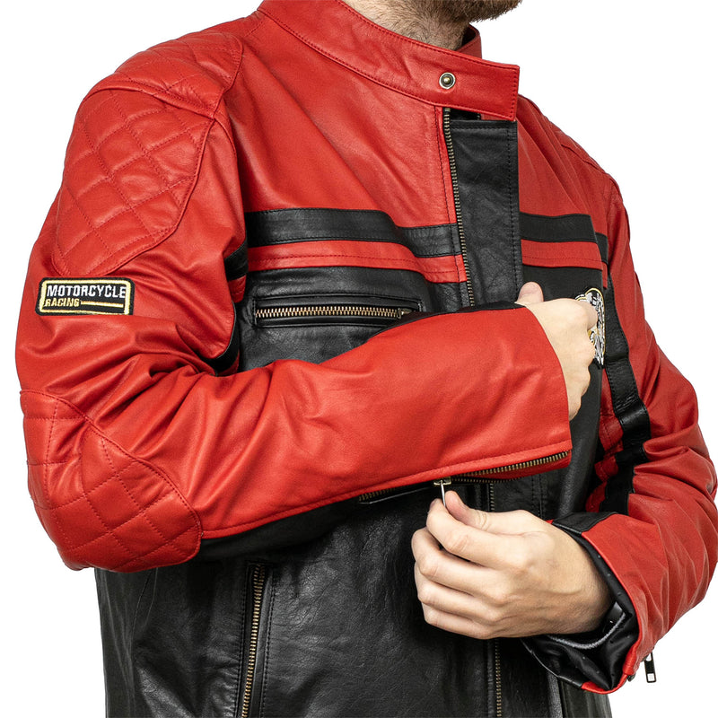 CAMPERA EMETT NEGRO Y ROJO