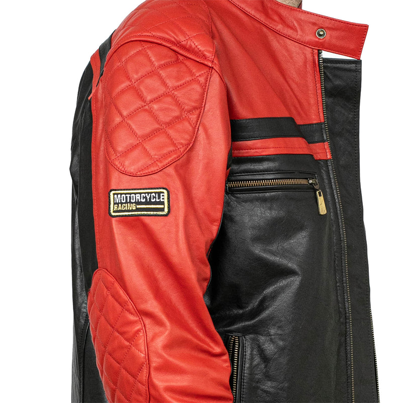 CAMPERA EMETT NEGRO Y ROJO