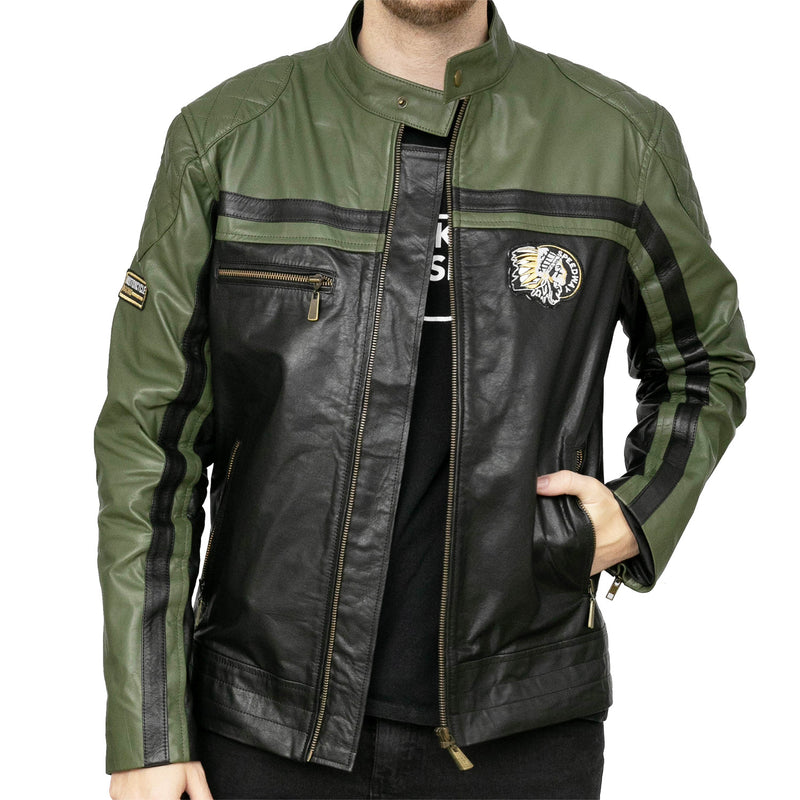 CAMPERA EMETT NEGRO Y VERDE