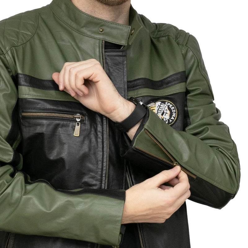 CAMPERA EMETT NEGRO Y VERDE