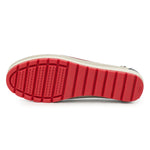 MOCASÍN PAMPA BEIGE, ROJO AZUL