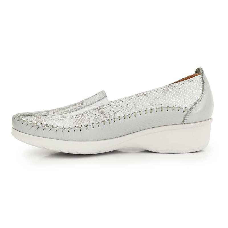 MOCASIN LUQUE PLATA