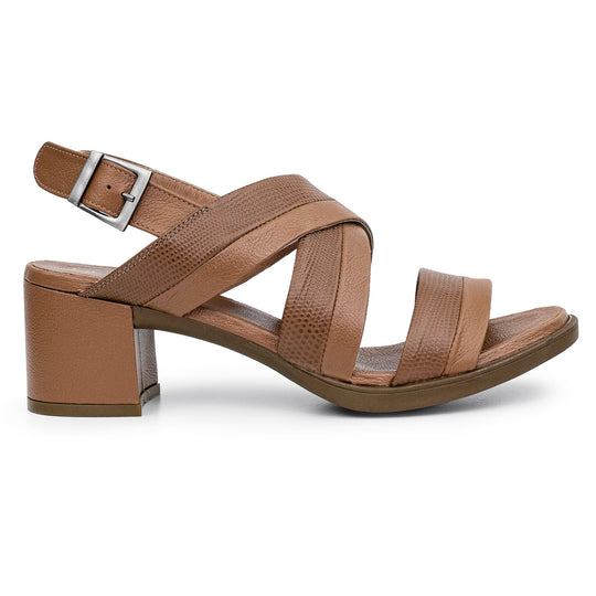 SANDALIA FLORA MARRON