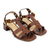 SANDALIA LUMIER MARRON CROCO