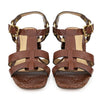 SANDALIA LUMIER MARRON CROCO