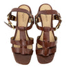 SANDALIA LUMIER MARRON CROCO