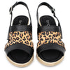 SANDALIA TARRAGONA NEGRA LEOPARDO