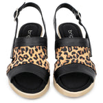 SANDALIA TARRAGONA NEGRA LEOPARDO