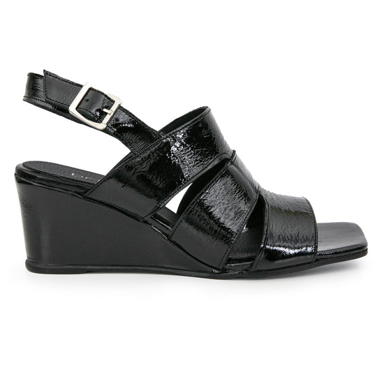 SANDALIA DUNA NEGRA CHAROL