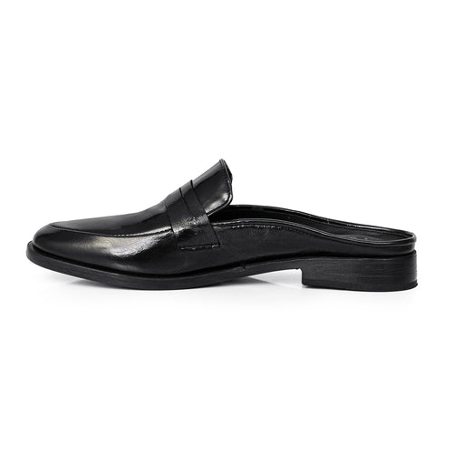 ZUECO BARCA NEGRO CHAROL