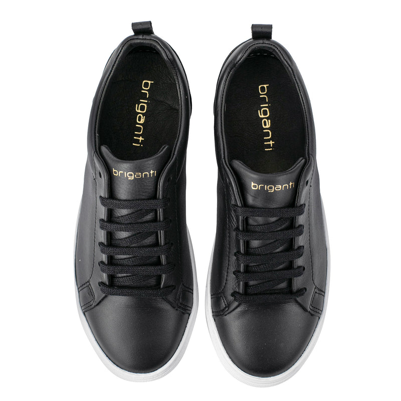 Zapatilla Mystic Mujer de Cuero Negro – Briganti