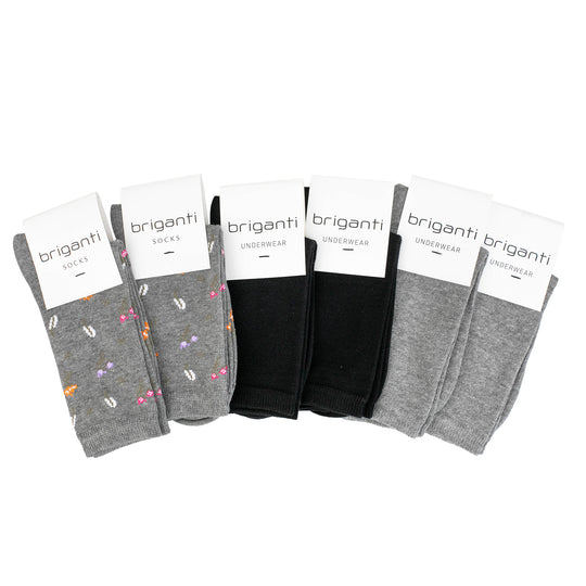 PACK X6 MEDIAS LISAS COMBINADAS M