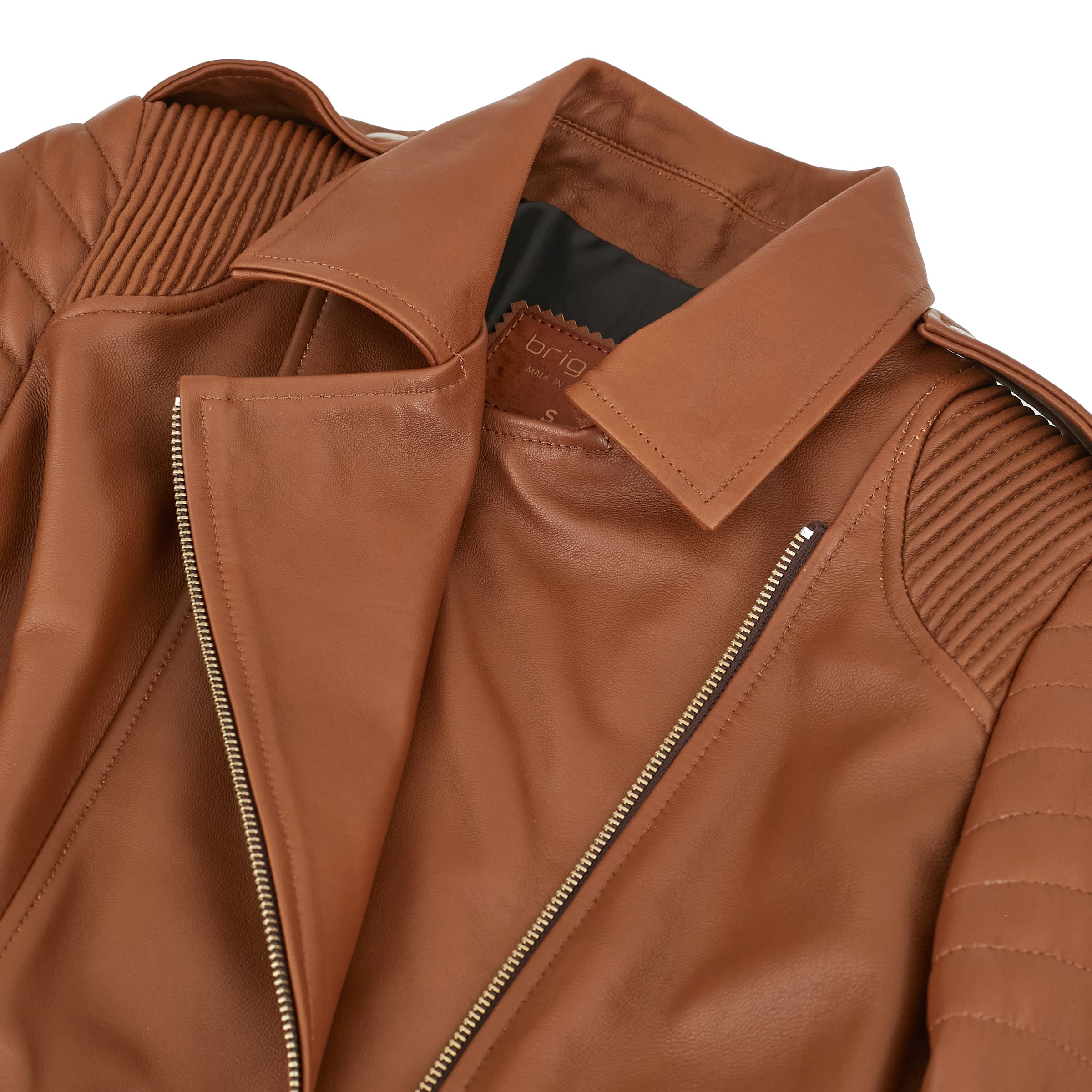 Campera Ruby Mujer de Cuero Suela – Briganti - Main Image