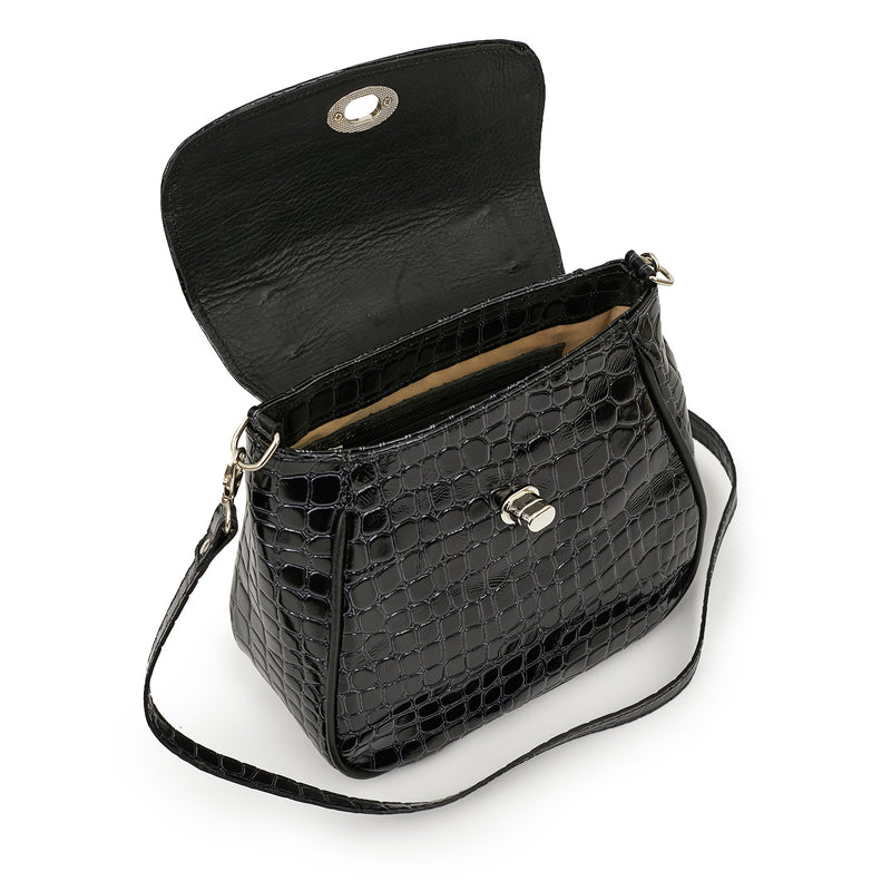 CARTERA TACINA NEGRA CROCO