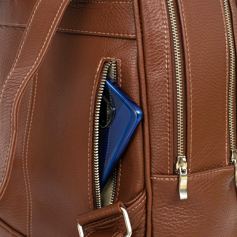 MOCHILA LETTER MARRON