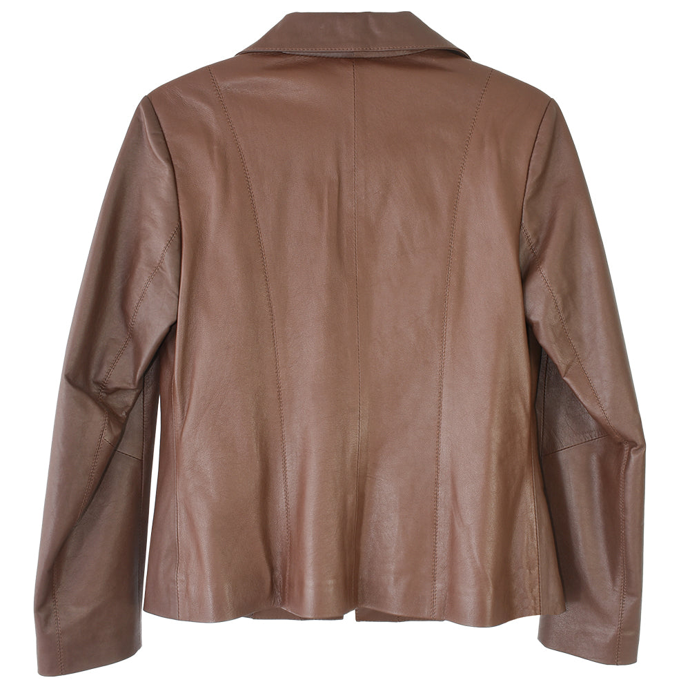 Campera marron online mujer