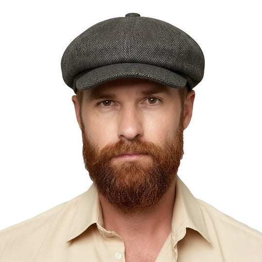 BOINA PEAKY BLINDERS NEGRA Y GRIS