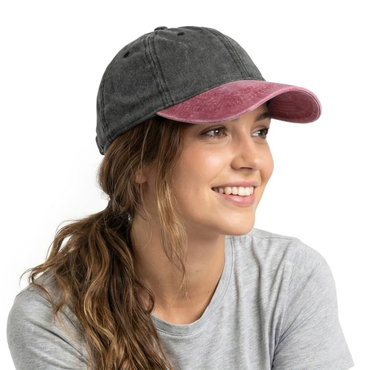 GORRA TREK NEGRA Y BORDO