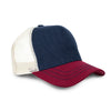GORRA LUX AZUL, NATURAL Y ROJA