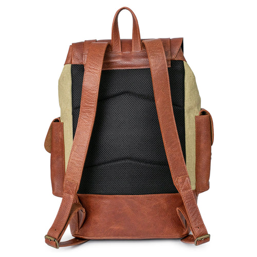 MOCHILA SUTERA VERDE Y SUELA