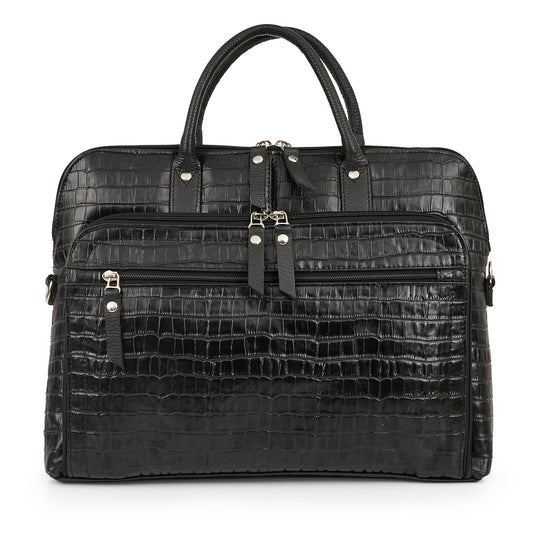 MALETIN FOREST NEGRO CROCO