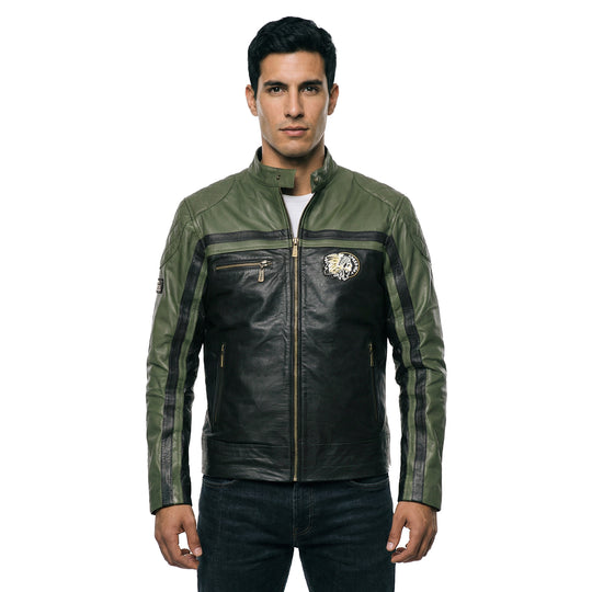 CAMPERA EMETT NEGRO Y VERDE