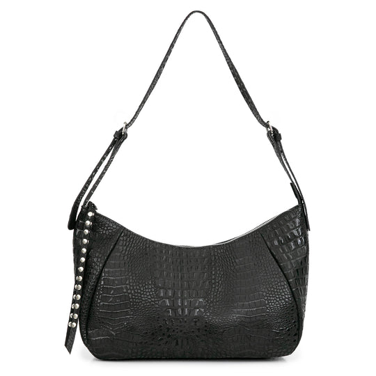 CARTERA BRUNA NEGRA CROCO