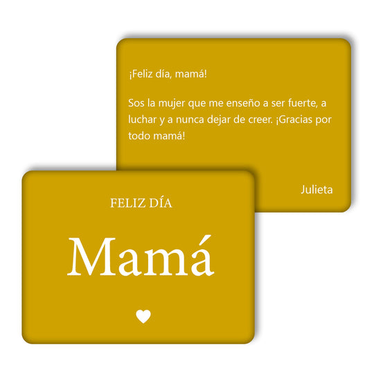 TARJETA REGALO METÁLICA - MAMÁ