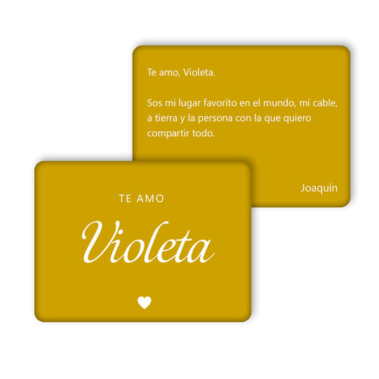 TARJETA REGALO METÁLICA - PERSONALIZABLE