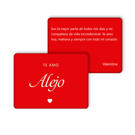 TARJETA REGALO METÁLICA - PERSONALIZABLE