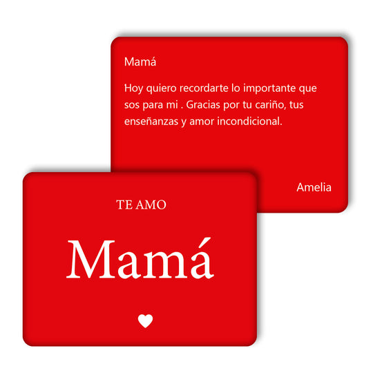 TARJETA REGALO METÁLICA - MAMÁ
