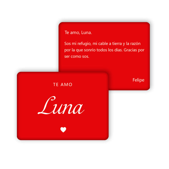 TARJETA REGALO METÁLICA - PERSONALIZABLE