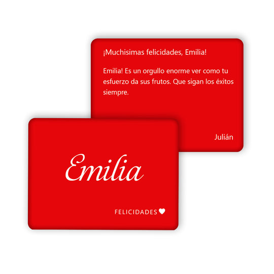 TARJETA REGALO METÁLICA - PERSONALIZABLE
