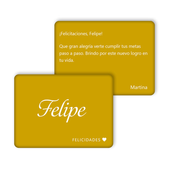 TARJETA REGALO METÁLICA - PERSONALIZABLE