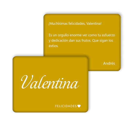 TARJETA REGALO METÁLICA - PERSONALIZABLE
