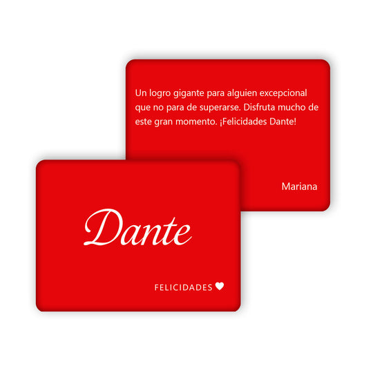 TARJETA REGALO METÁLICA - PERSONALIZABLE