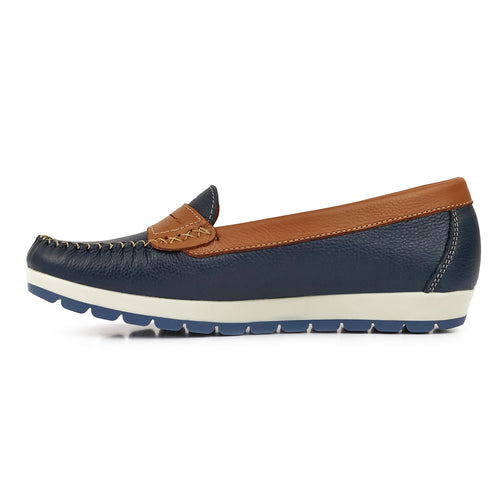 MOCASIN PAMPA AZUL SUELA